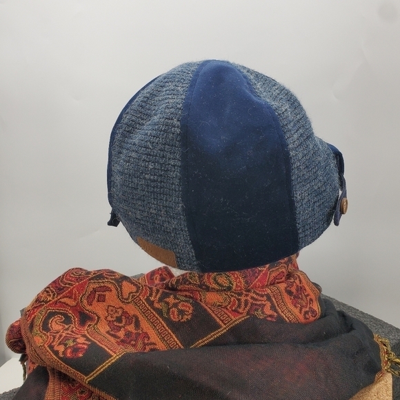 Grace Hats Race G Hunting Cap Plaid Blue Hat Vintage - Picture 7 of 12